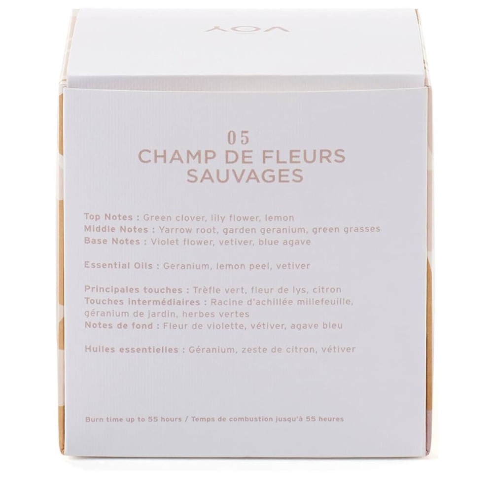 Voy Vegan Soy Wax 8 Ounce Candle in Wildflower Meadow; 55 Hour Burn Time; NIB - Picture 3 of 7